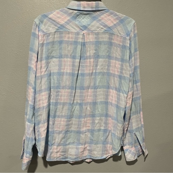 Rails Linen/Rayon Charli Check Button-Front Shirt - Picture 9 of 16